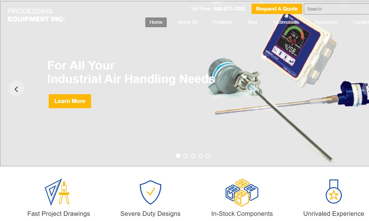 Processing Equipment, Inc. Dust Collecting Systems